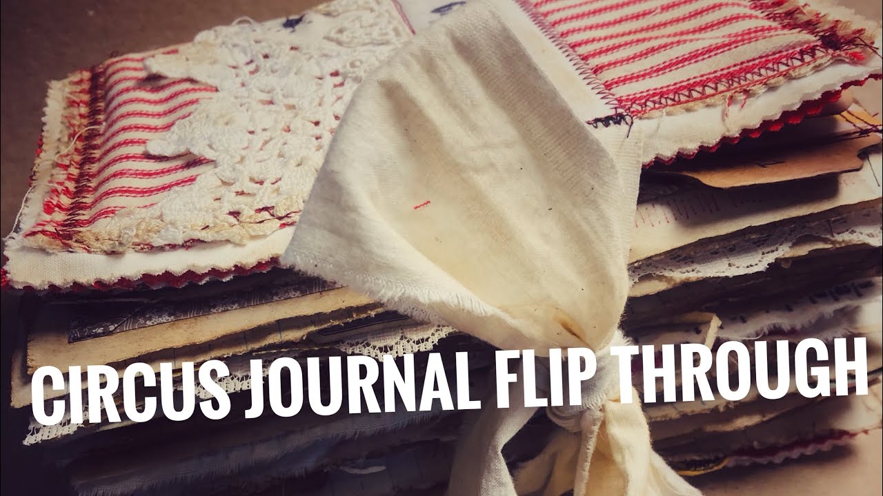 SOLD—Grungy Vintage Circus Junk Journal Flip Through