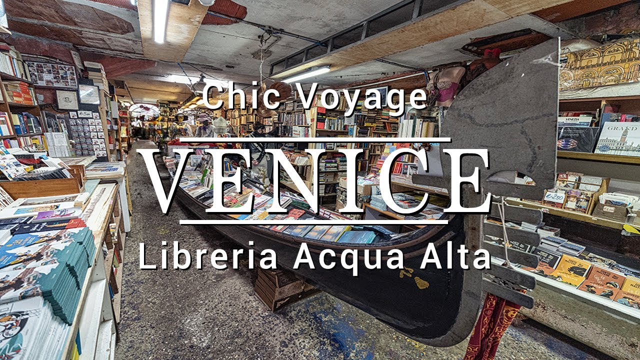Venice - Libreria Acqua Alta, How to keep a bookstore afloat 4K