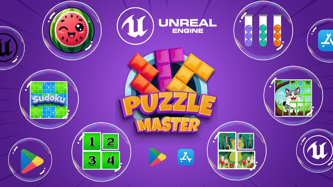 8 Casual Mobile Games Made in Unreal Engine 5 | Fully Blueprint, Super Optimized!