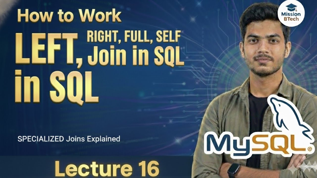 Left, Right, Full & Self Join in SQL | Master SQL Joins in Hindi