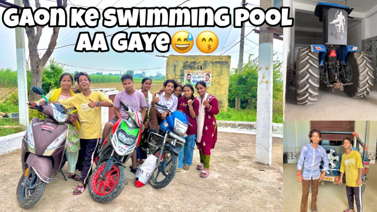 Gaon ke swimming pool aa gaye 😅 | Rihan Remy Vlogger