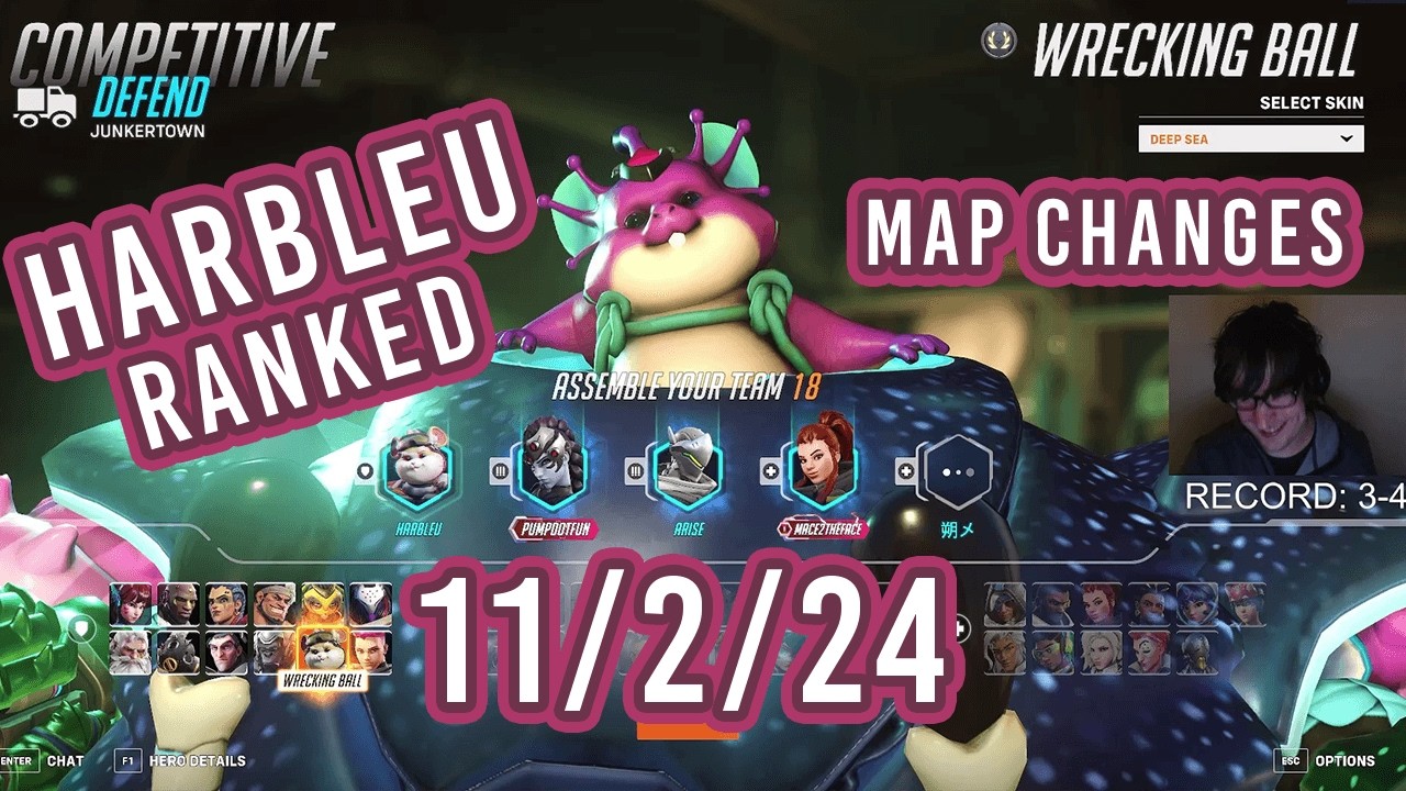 [11/2/24 VOD] Harbleu Plays Overwatch 2 