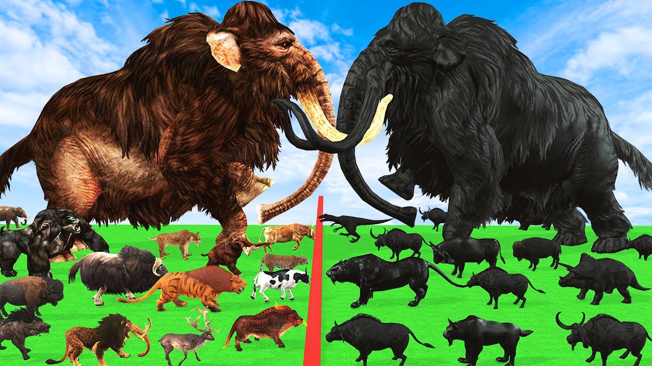 Prehistoric Mammals VS Shadow Itself Mammals Size Animal Epic Battle Animal Revolt Battle Simulator