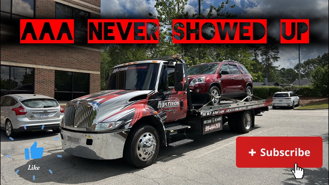 AAA Never Showed up! GMC Acadia Tow. #towing #aaa #towtruck #automobile