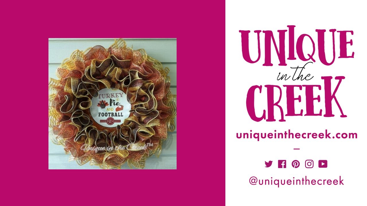 DIY Fall Deco Mesh Wreath on UITC Character Board