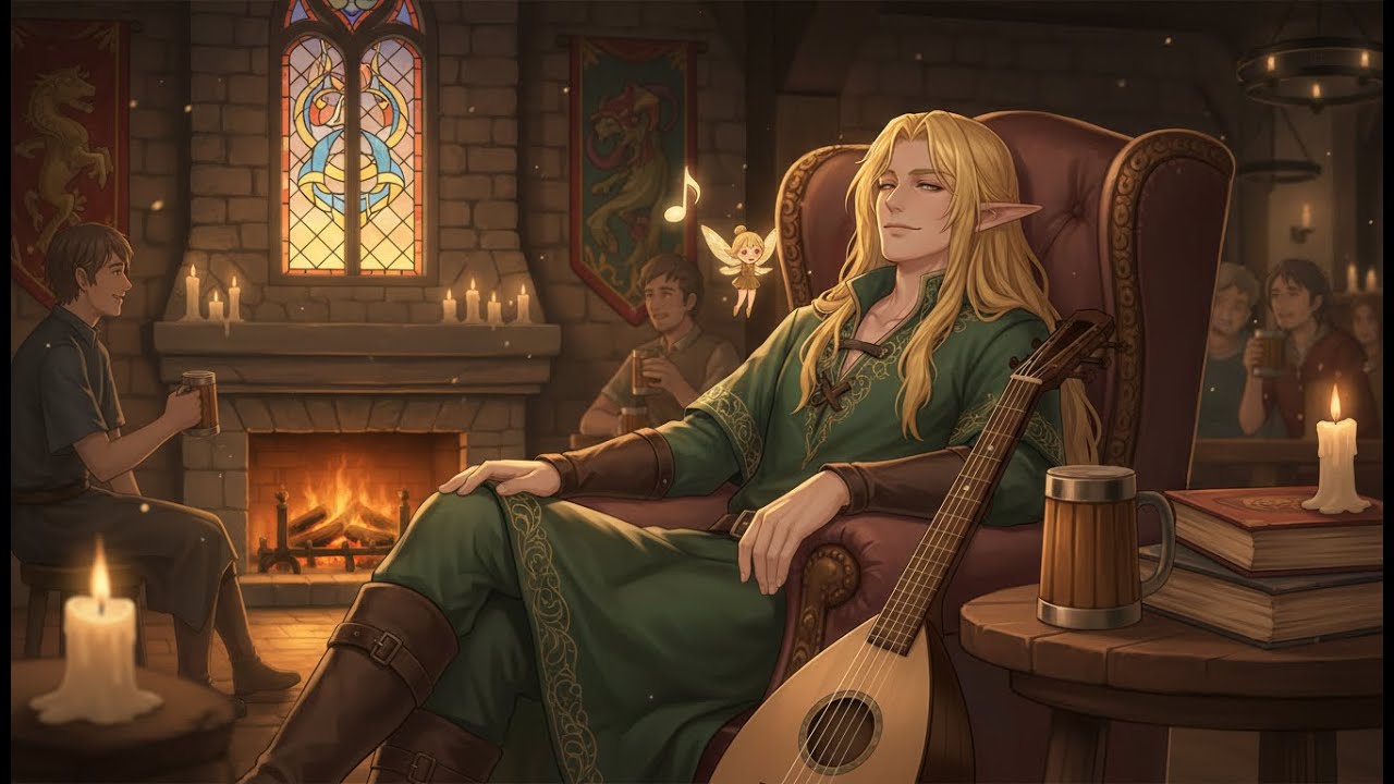 Medieval Fantasy Tavern Music | Cheerful Barmaid & Lively Alehall Ambience