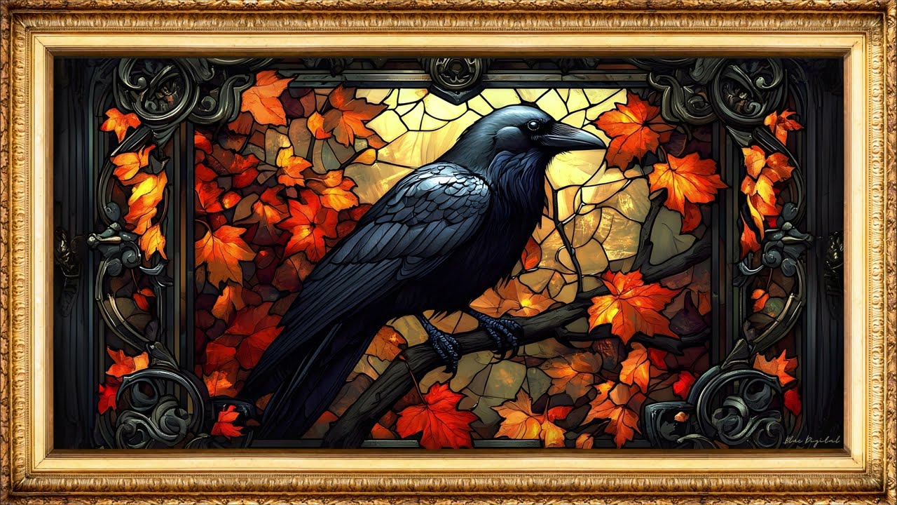 Halloween Stained Glass Art | Art Frame Screensaver | Spooky Halloween Decor for TV | Frame Art 4K