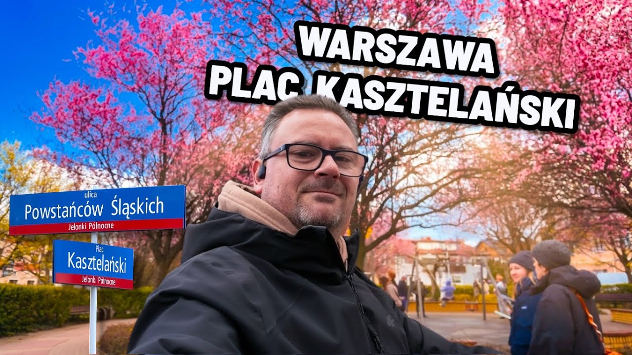 R&oacute;żowa magia w Warszawie! Kwitnący Plac Kasztelański w 4K (DJI Osmo Pocket 3)
