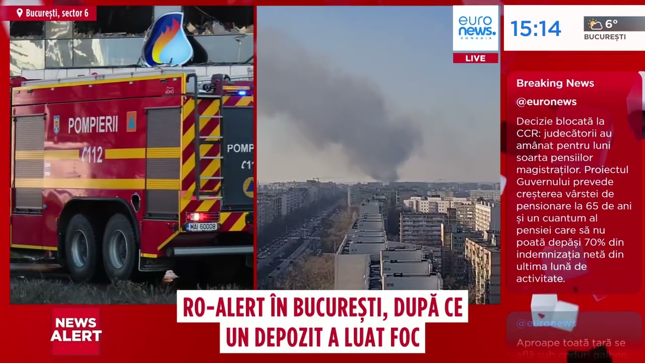 Incendiu în București, la un depozit din zona Bulevardului Iuliu Maniu