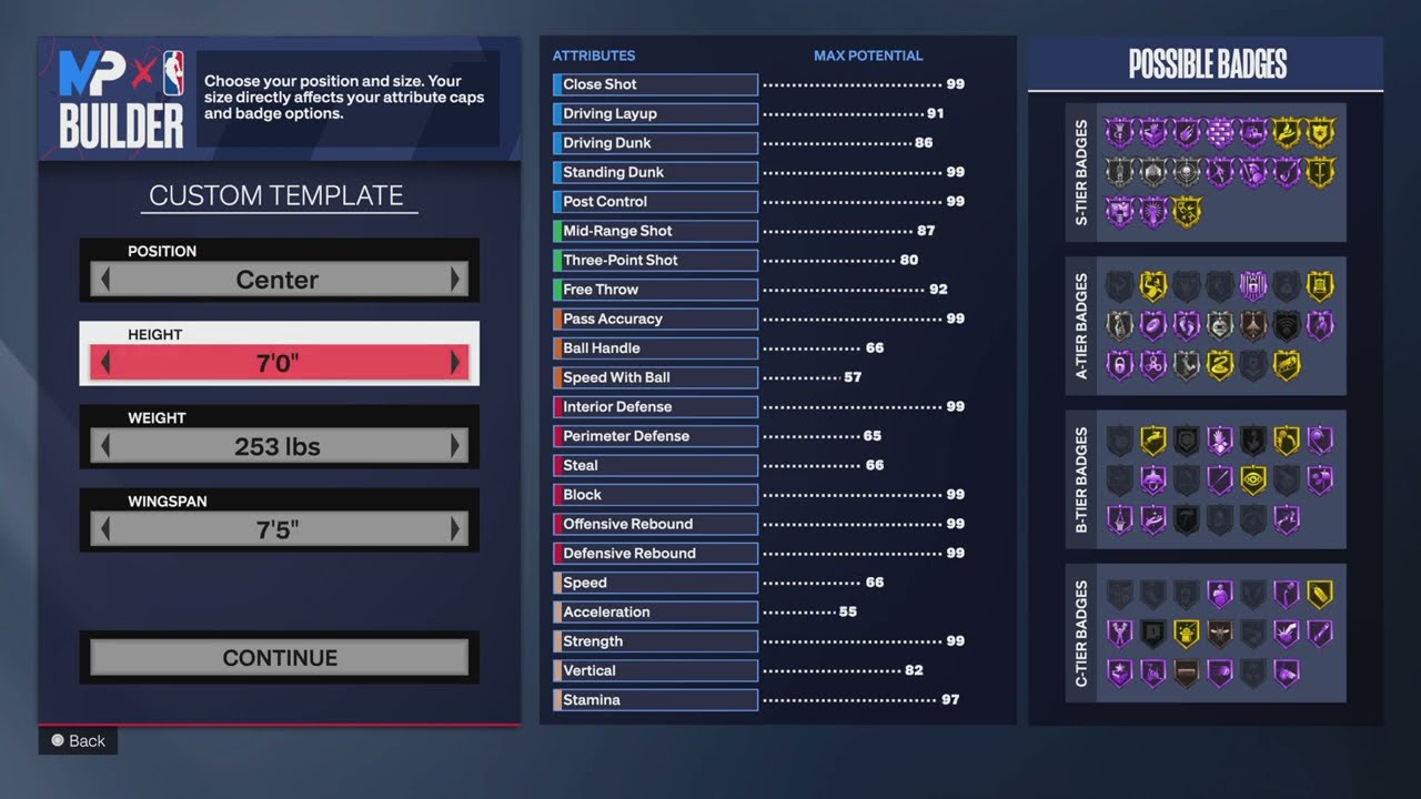 NBA 2K24 BEST big man build