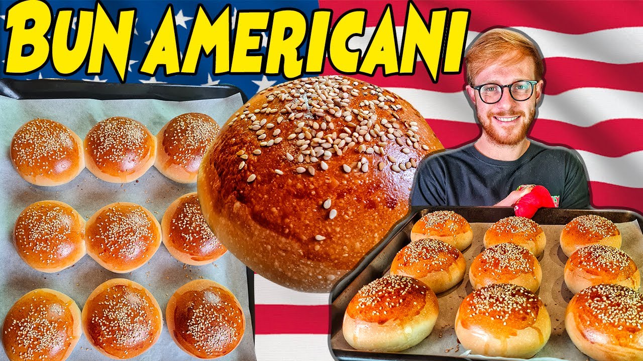 BUN AMERICANI - COME FARE IN CASA I PANINI PER HAMBURGER