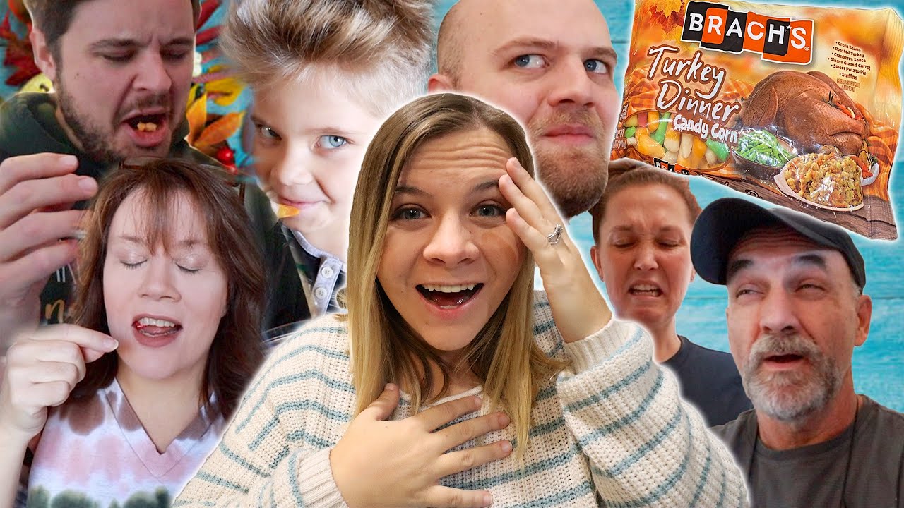 THANKSGIVING TURKEY DINNER PRANK ON MY FAMILY! *Gross Candy Corn*