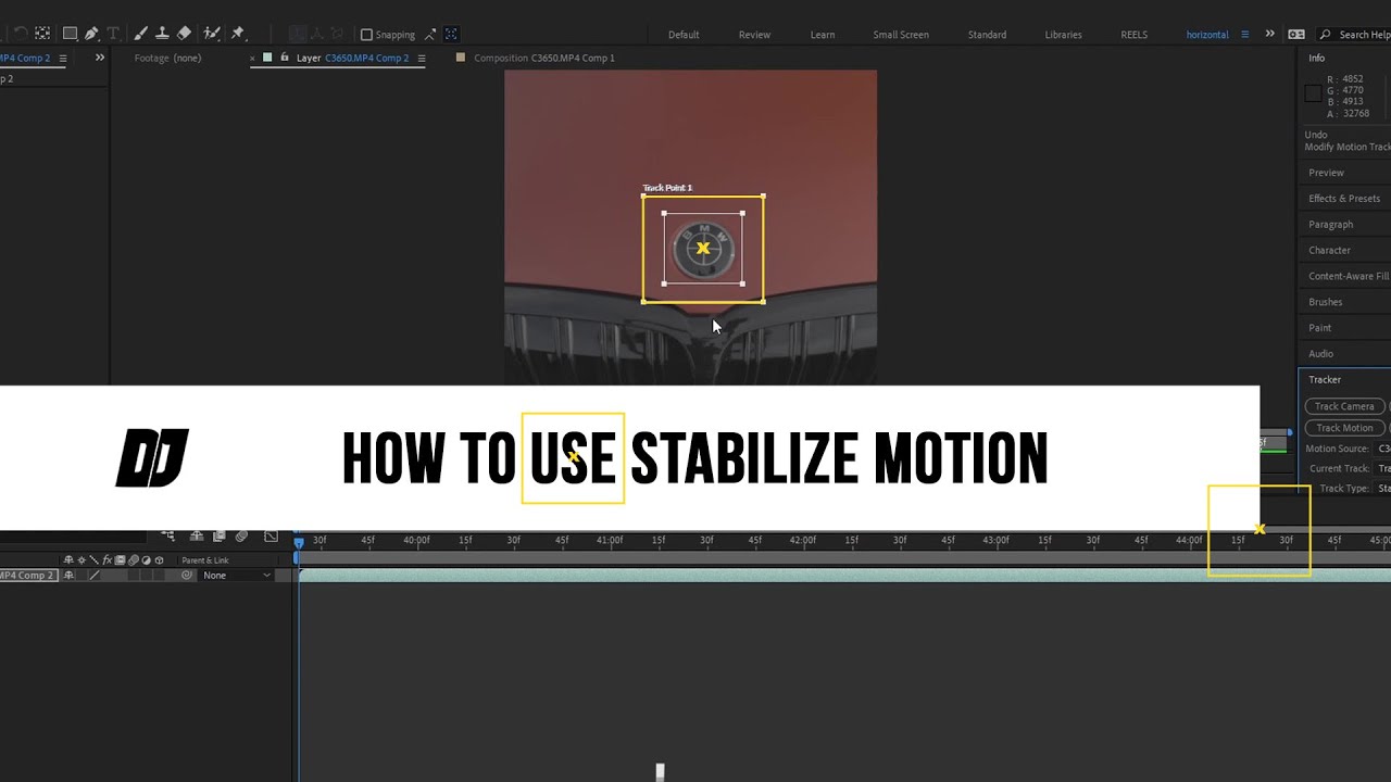 Как стабилизировать кадры в After Effects | Стабилизация движения