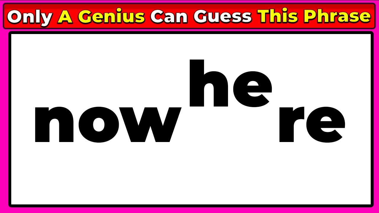 20 Hard Brain Teasers That Will Boost Your Thinking Only a GENIUS can answer |Rebus Puzzles Part 25