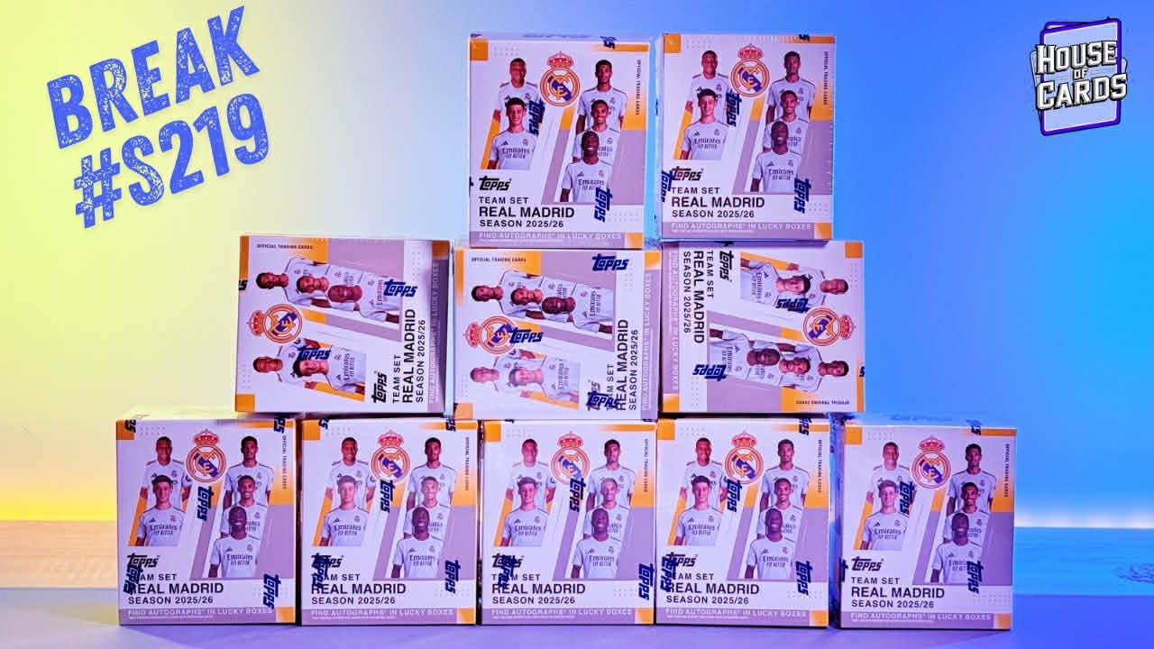 BREAK #S219 ( 1/2 Case Topps Team Set Real Madrid 2025/26 )