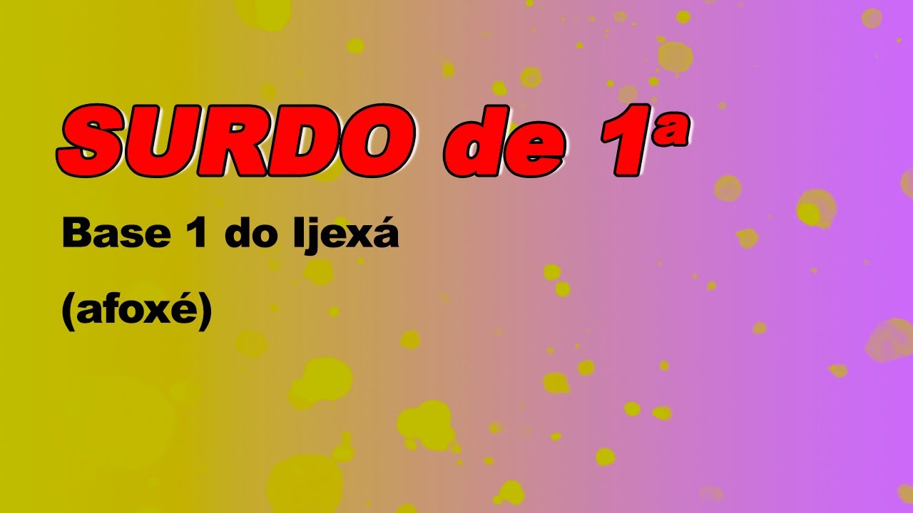 Surdo de Primeira - Base Afoxé (Ijexá)