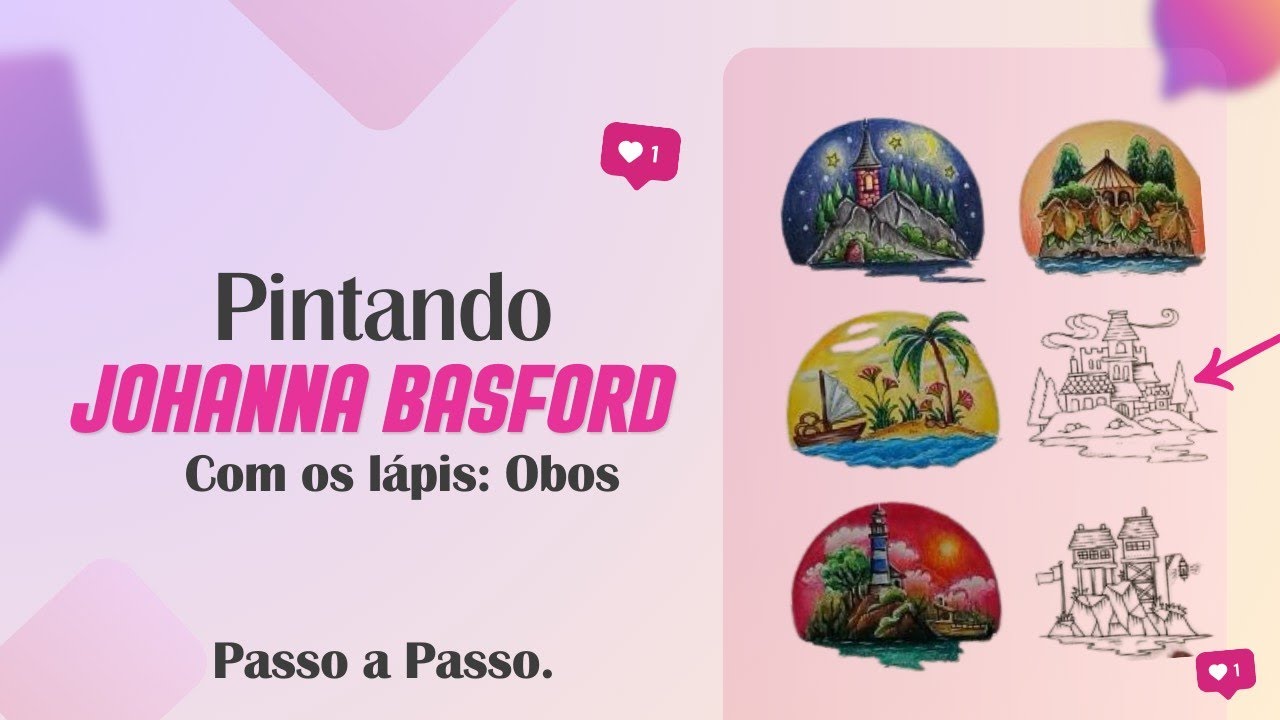 Pintando Johanna Basford com lápis de cor Obos! #coloringbook #coloredpencils #colorindo