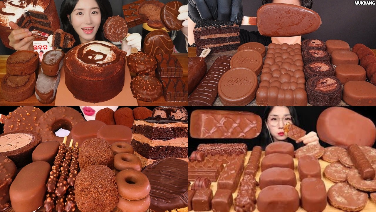 🍫 ASMR DESSERT MUKBANG 🤤 Chocolate Cake, Ice Cream, Donuts, Cookies & Sweet Treats Compilation 🍦✨