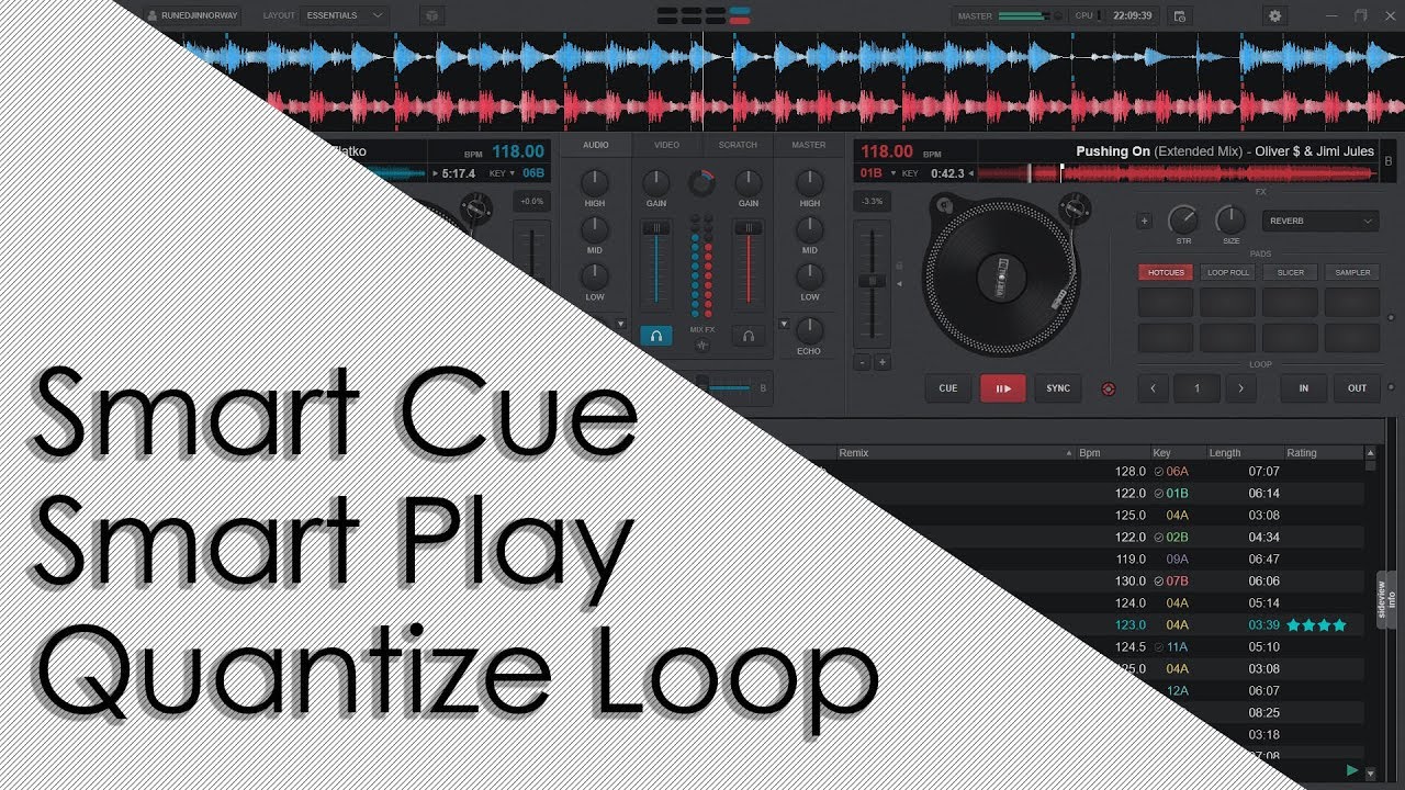 Smart Cue, Smart Play, Quantize loop  Virtual dj 2020