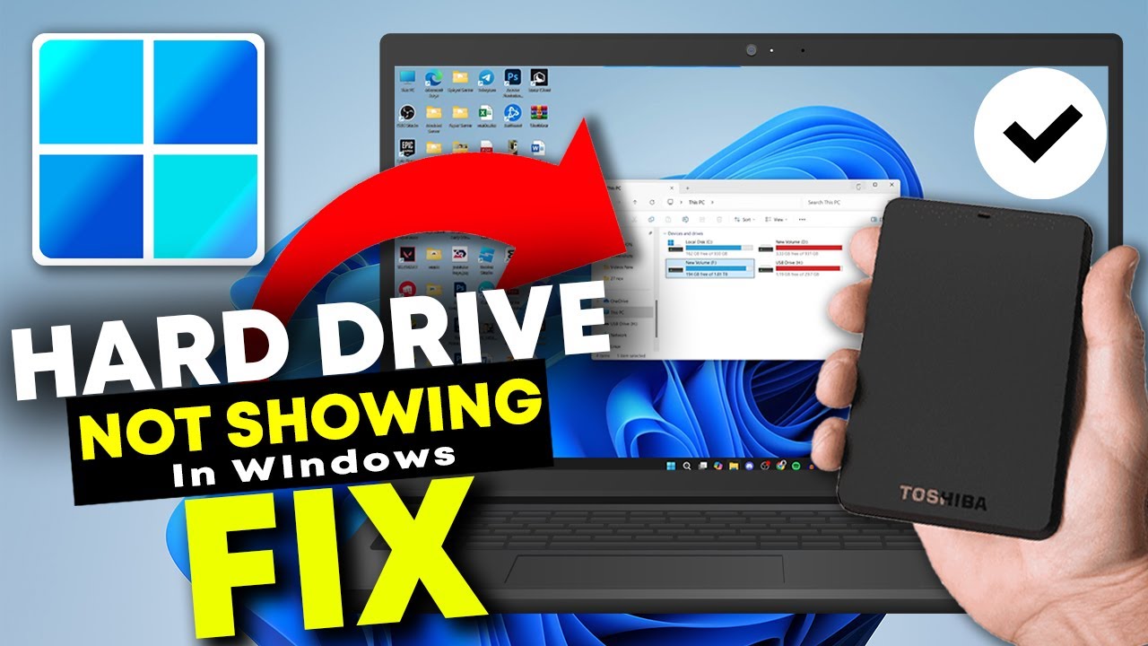 FIX External Hard Drive NOT Showing Up In Windows 11 & 10 - Step By Step