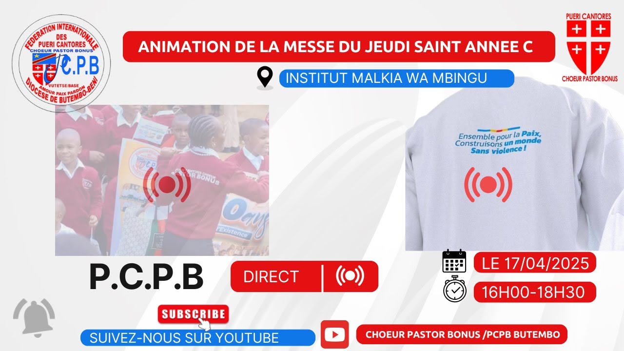 🎥 LIVE – MESSE DU JEUDI SAINT (Année C)