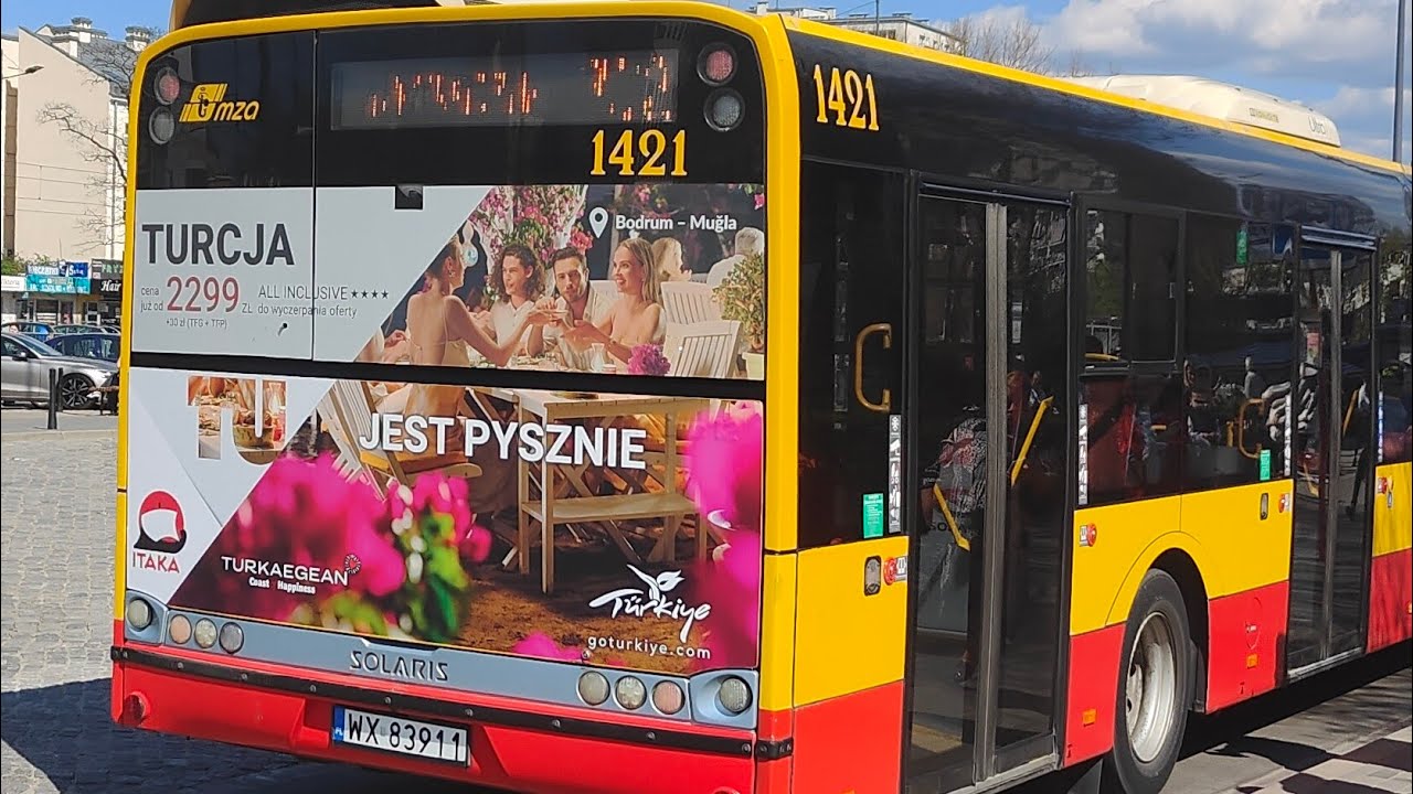 Linia 702 - Solaris Urbino 12 III #1421 ( MZA Warszawa )