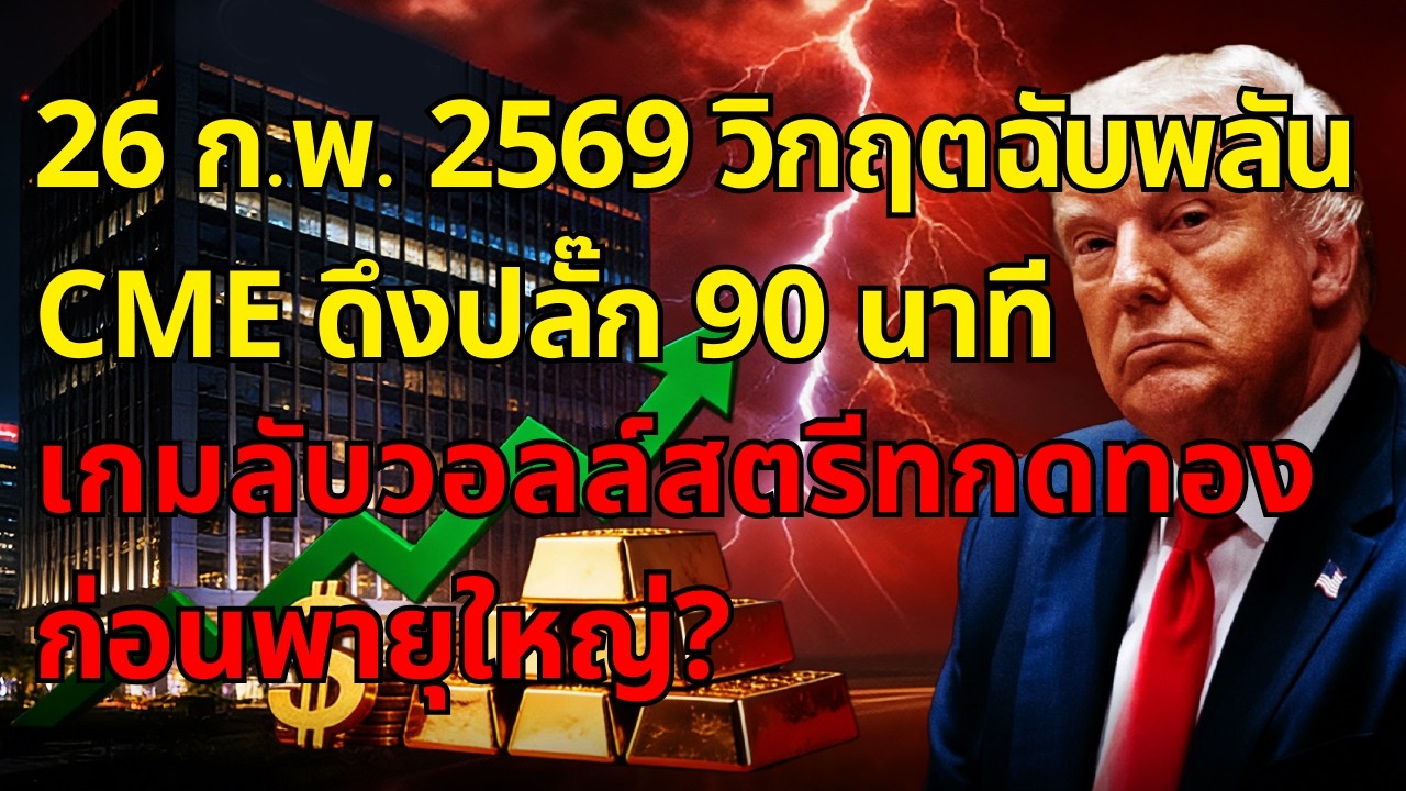 [วิเคราะห์ทองคำ] CME ดึงปลั๊ก 90 นาที – เกมลับวอลล์สตรีทกดทองก่อนพายุใหญ่?