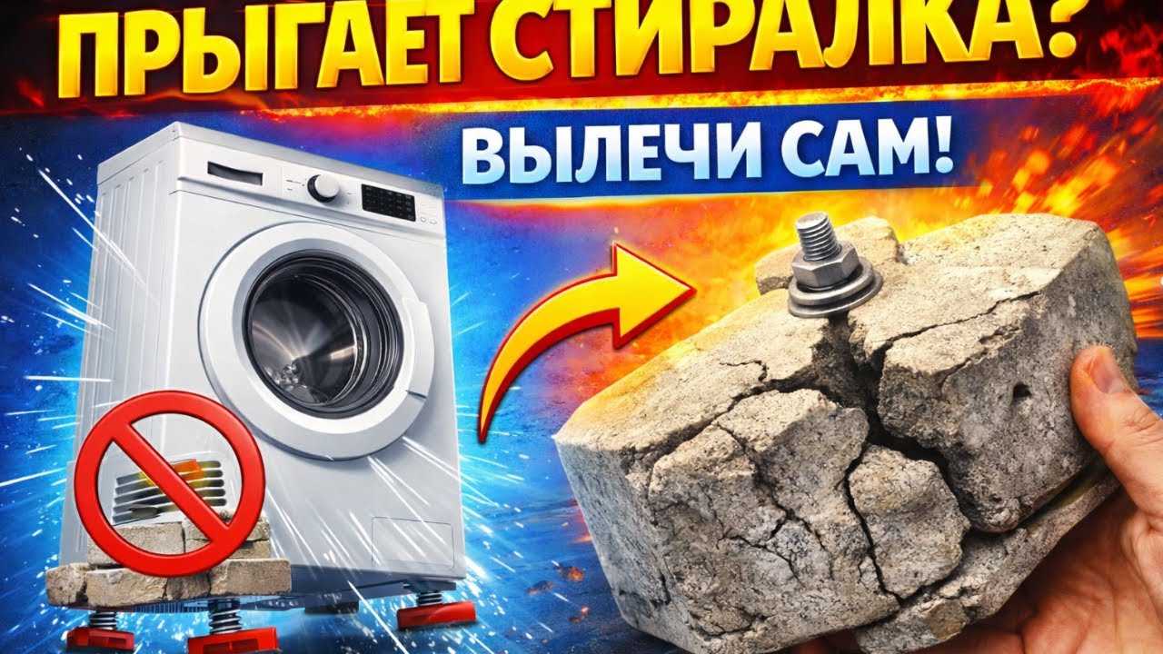 Стиралка прыгает? Не вздумай покупать ножки, пока не посмотришь это! 🚫🧺