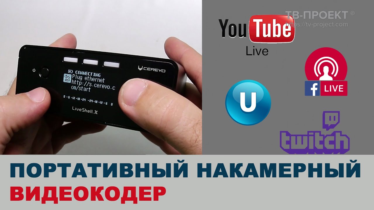 Кодер/декодер для беспроводной потоковой передачи видео и аудио Cerevo LiveShell X.