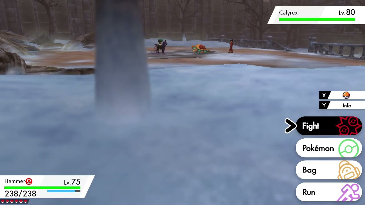 Catching Calyrex in a Quick Ball (Pokemon Sword)
