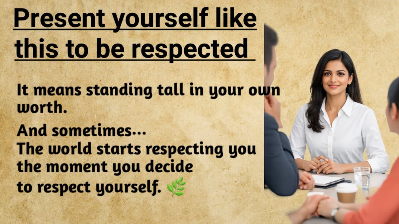 If you present yourself like this,you will definitely be respected.👍 #english