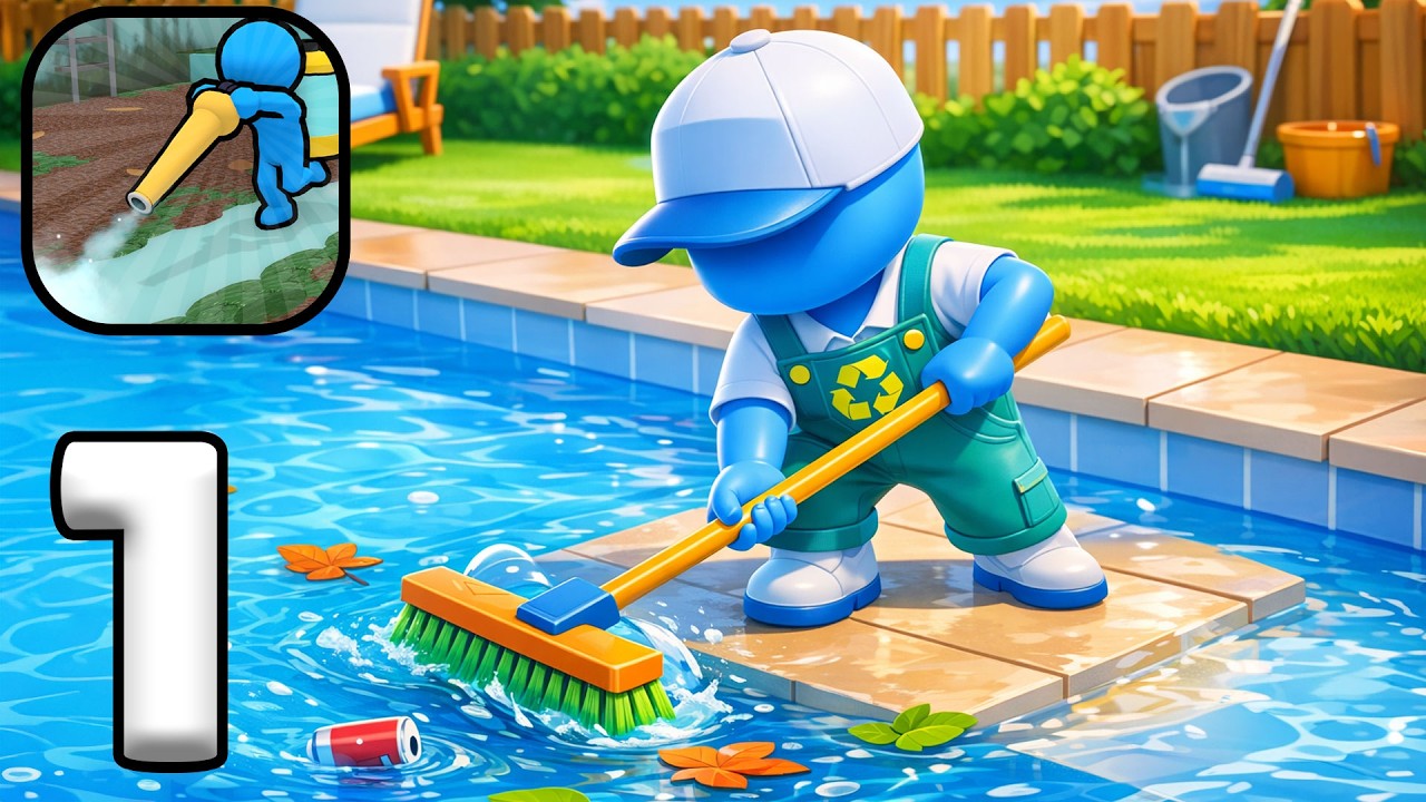 Pool Cleaning Simulator Gameplay Part 1 💦🧹 Clean Every Splash Zone Walkthrough (iOS & Android)
