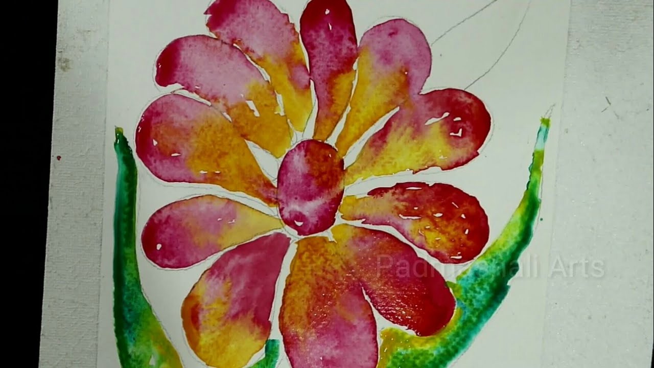Simple and Easy  water colour Demo | Padmashali Arts
