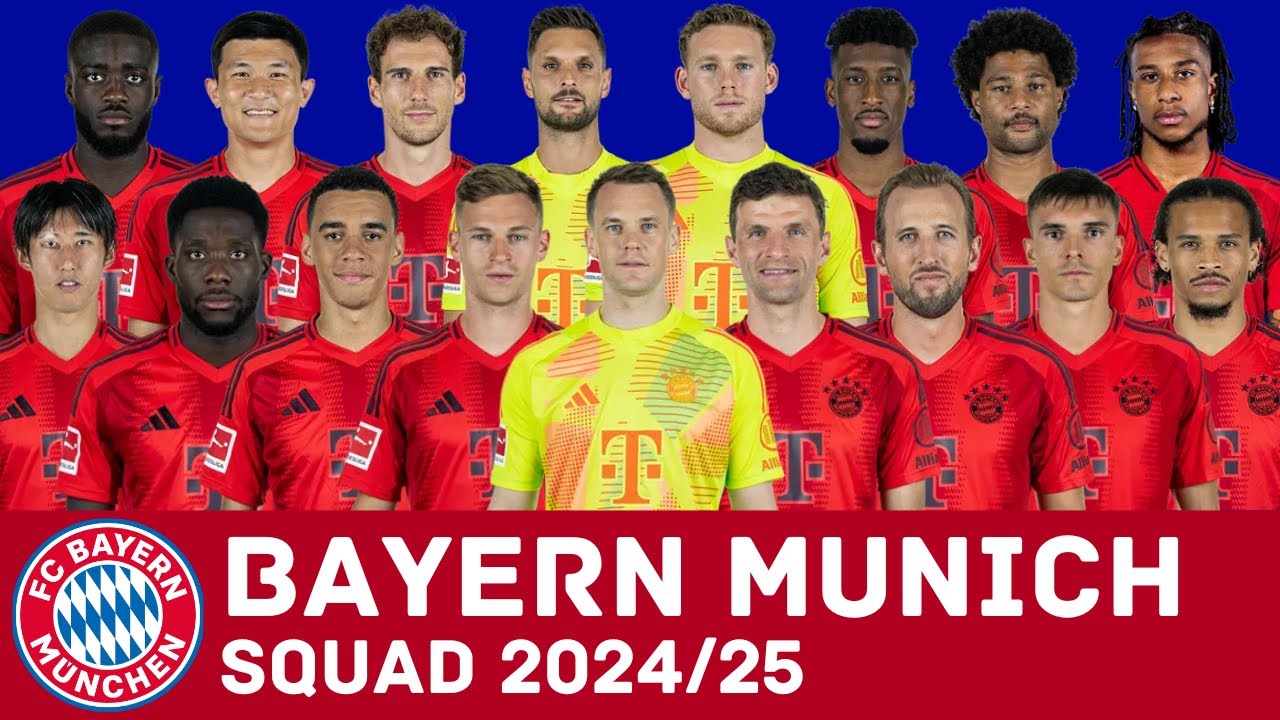 FC BAYERN MUNICH Full Squad For Season 2024/25 | Bayern Munich | FootWorld