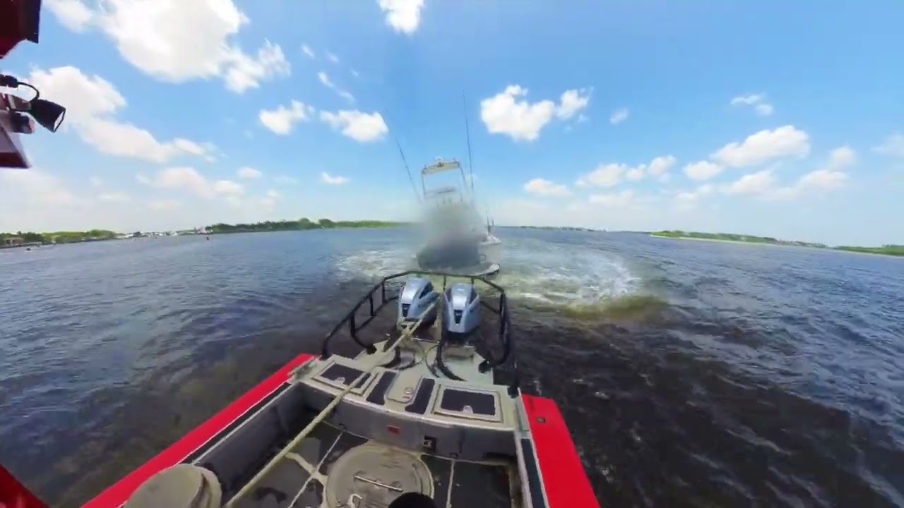 34' Inboard Pursuit Aground After a Hard Hit! Ungrounding him, and Sending On His Way with NO Damage