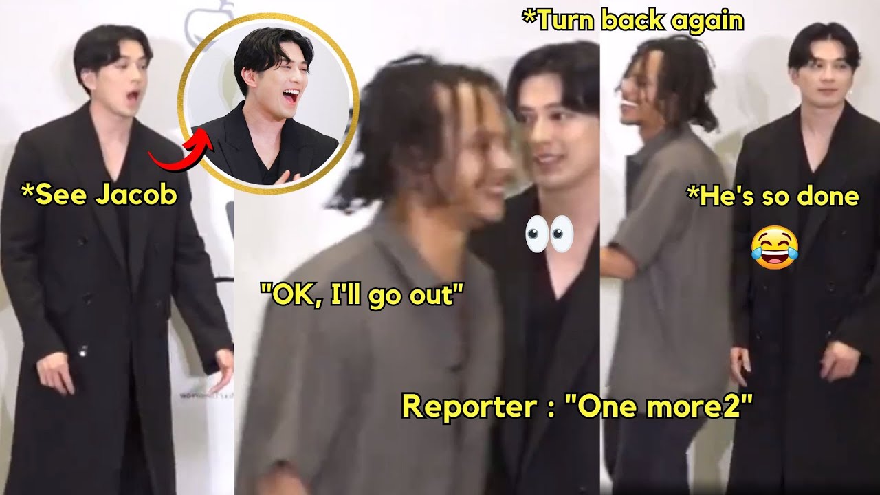 Macken&rsquo;s cute reaction to Jacob coming! Jacob exiting stage left 3x but they kept calling him back😭
