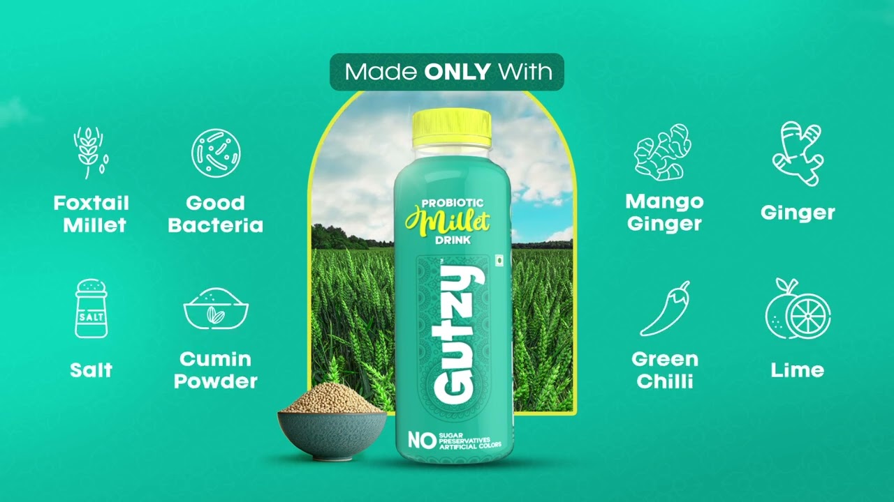 Gutzy: First of its kind Millet Probiotic Drink