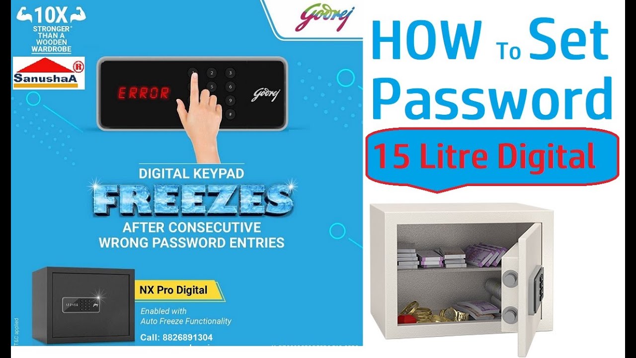 How To Operate Godrej Nx Pro Digital Home Safety Locker | 15 Litre Electronic Safe | Password Set ?