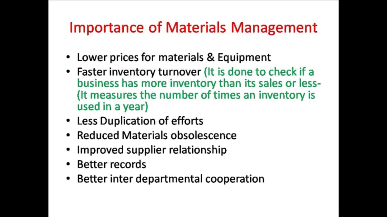 Materials Management