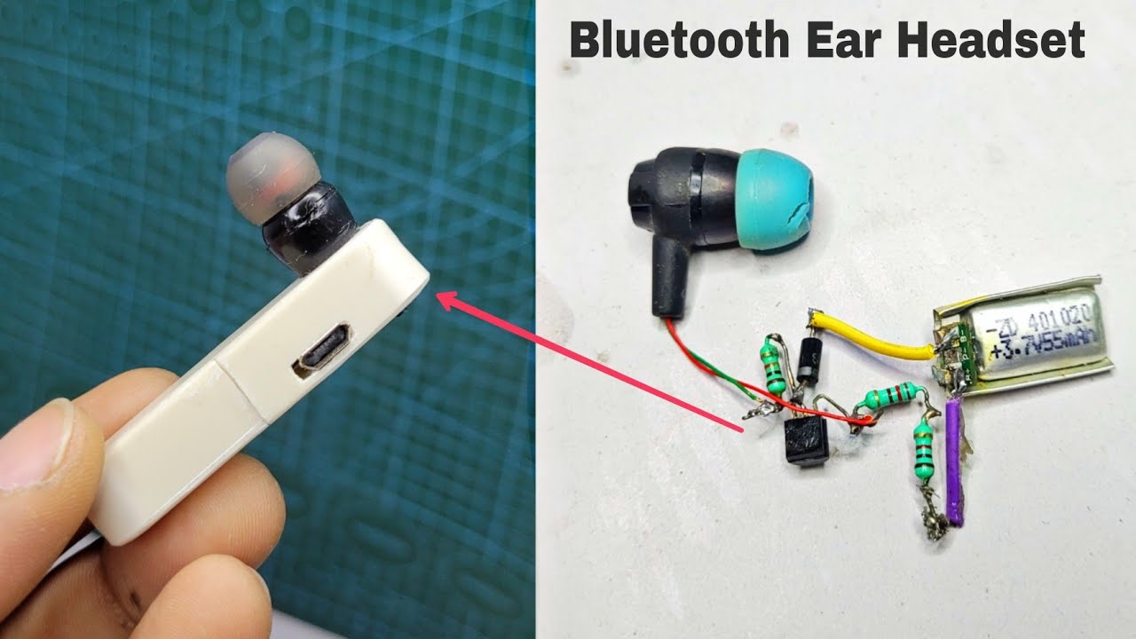 Making an Wireless Bluetooth Ear Headset | Bluetooth Ear Headset |  wireless Bluetooth Earphones |