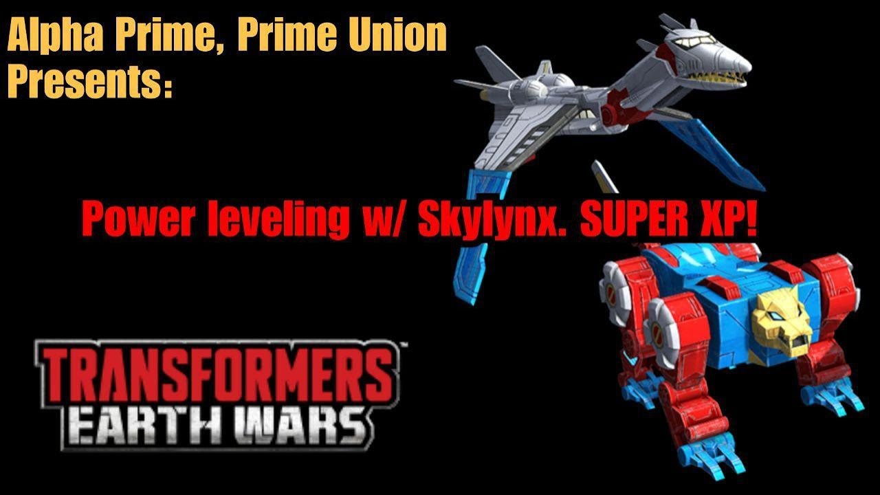 Transformers Earth Wars: Power leveling  with Sky lynx - SUPER XP!!
