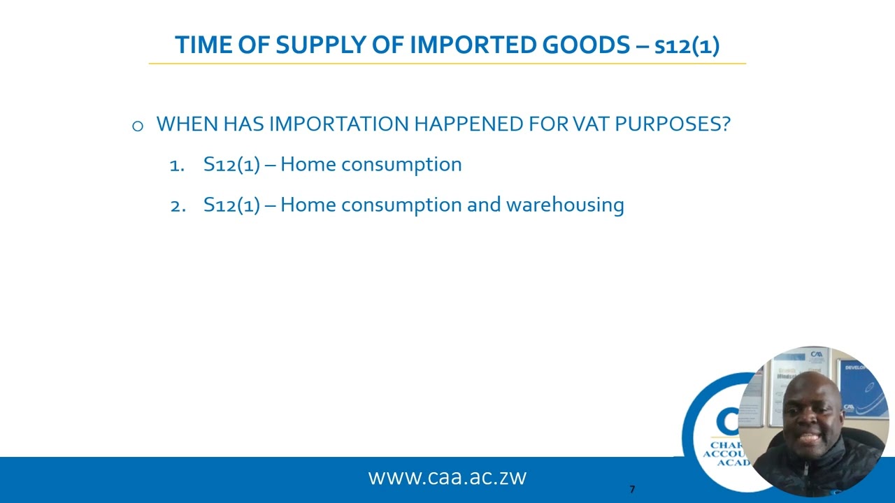 6  VAT in Zimbabwe   Key Concepts   Imported Goods   Part 2   common errors in computing Import VAT