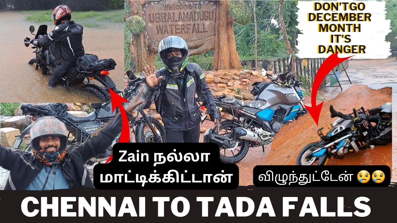 Tada waterfalls ||😱😱/chennai to tada falls bike ride tamil //don't go December month #tadawaterfalls