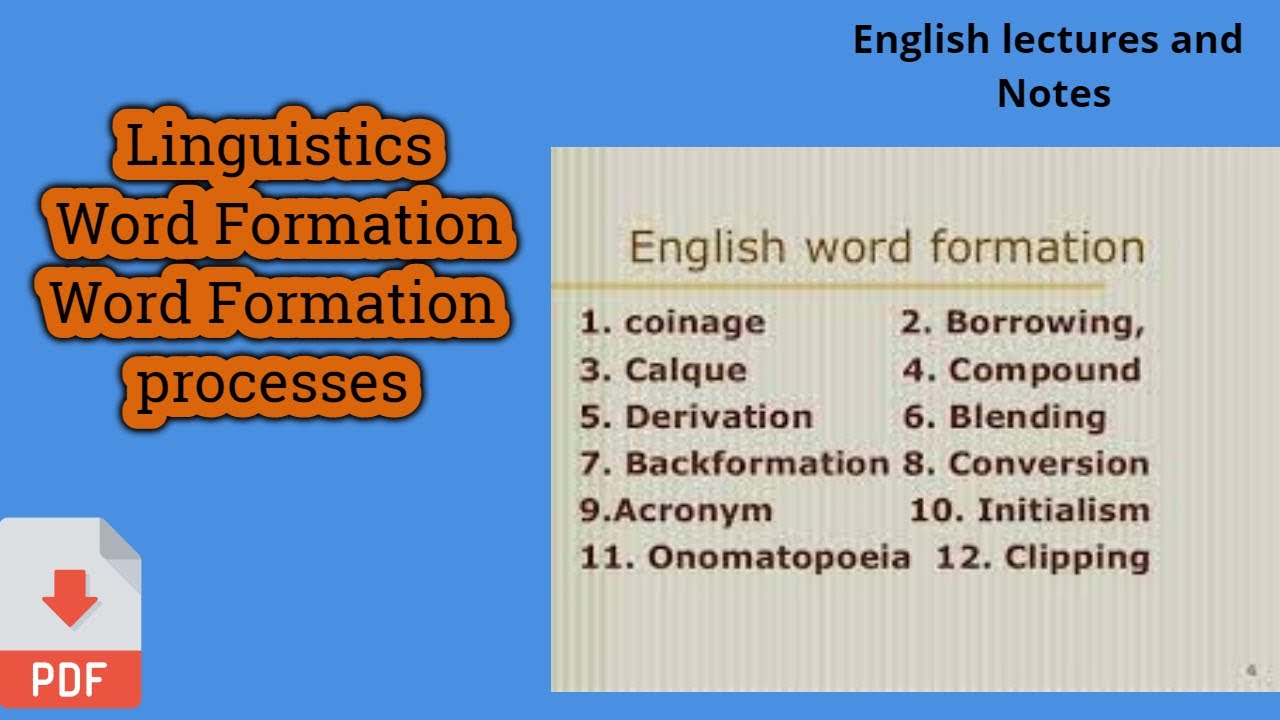 Word Formation | Word Formation Processes