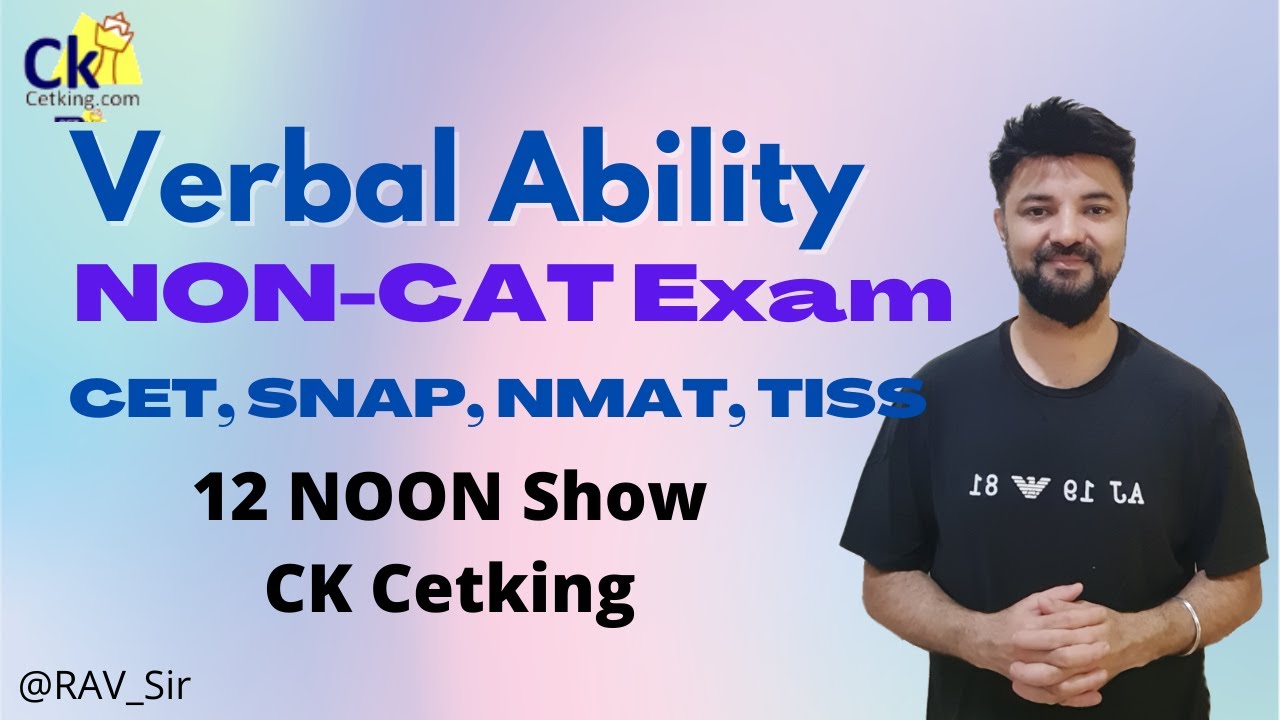 Verbal Ability for MAH-CET, NMAT, SNAP, TISS | Syllabus, Strategy, Planning | non CAT Exam