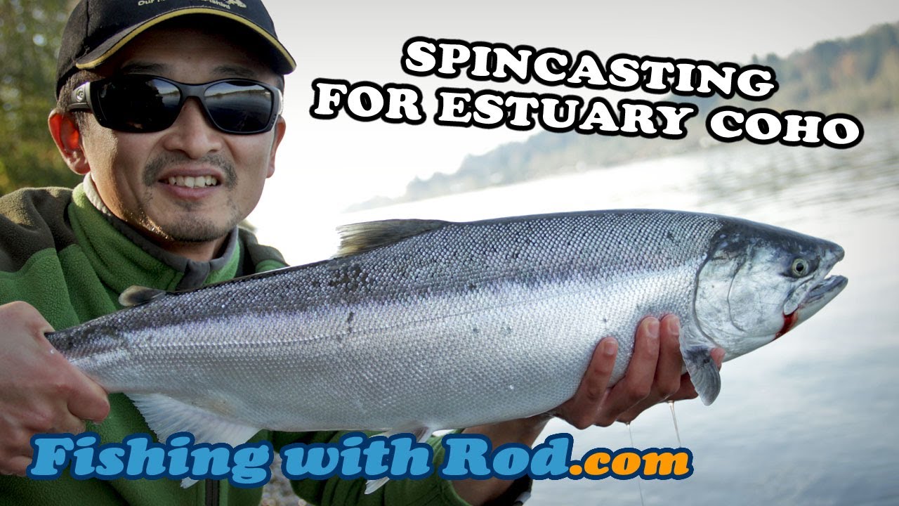 HOW TO SPINCAST FOR ESTUARY COHO SALMON | Fishing with Rod