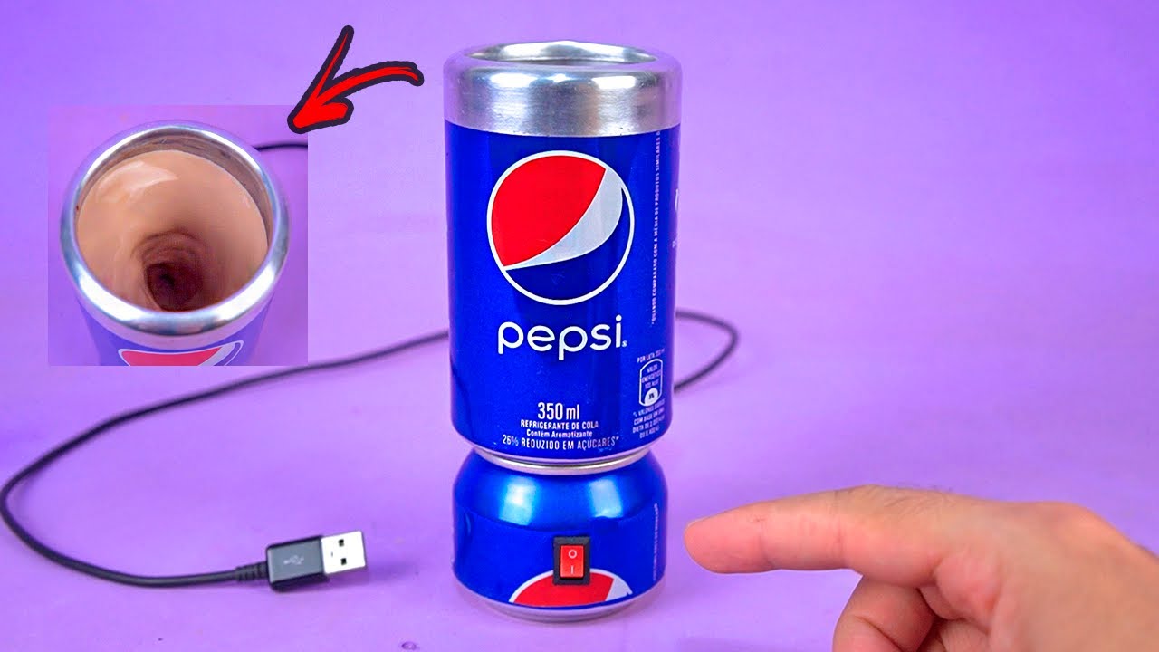 Make Amazing Mixer Magnetic Mug Using Soda Cans