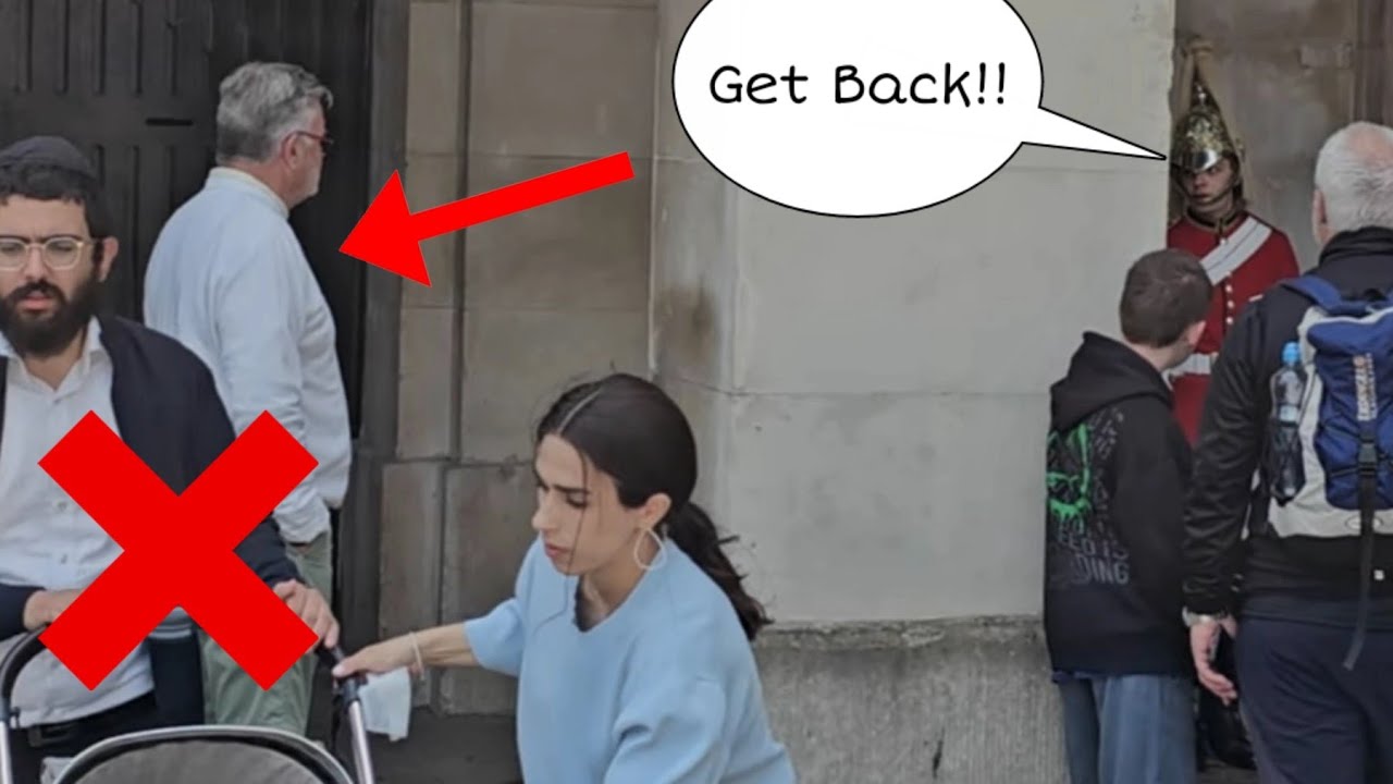 King's Guard Stamps his foot when Tourist tries to walk at the ARCHES!