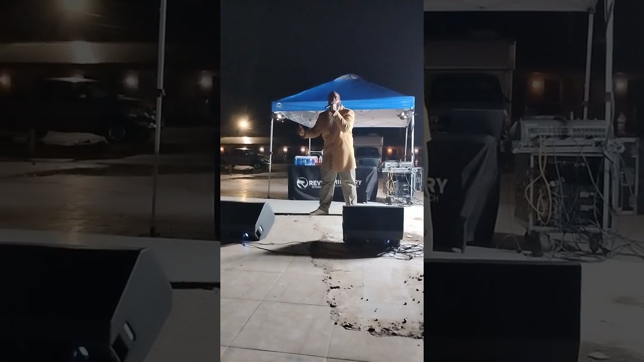 Preacher Preaching In Public At the Cadillac Motel...Devil Tries To Shut It Down
