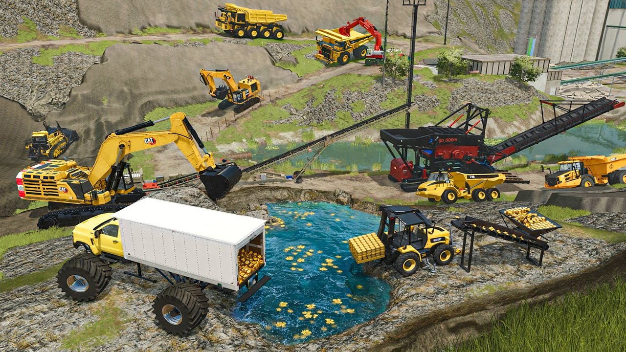 J'ai Cr&eacute;&eacute; une Mine d'Or &agrave; 4.500.000&euro; sur Farming Simulator 25 (Creusage, Lavage et transformation)